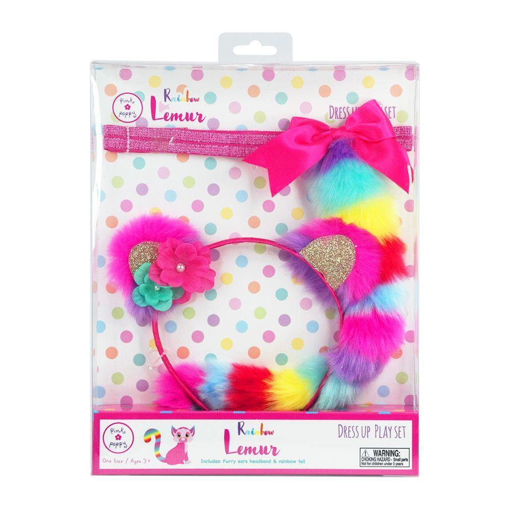 Rainbow Lemur Ear & Tail Set - shop.pinkpoppy-usa.com