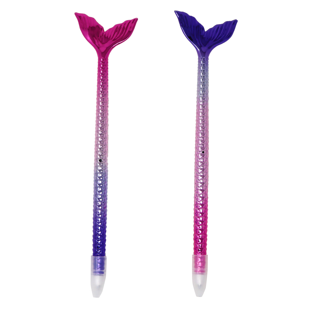 Metallic Rainbow Mermaid Tail Pens w/Caps