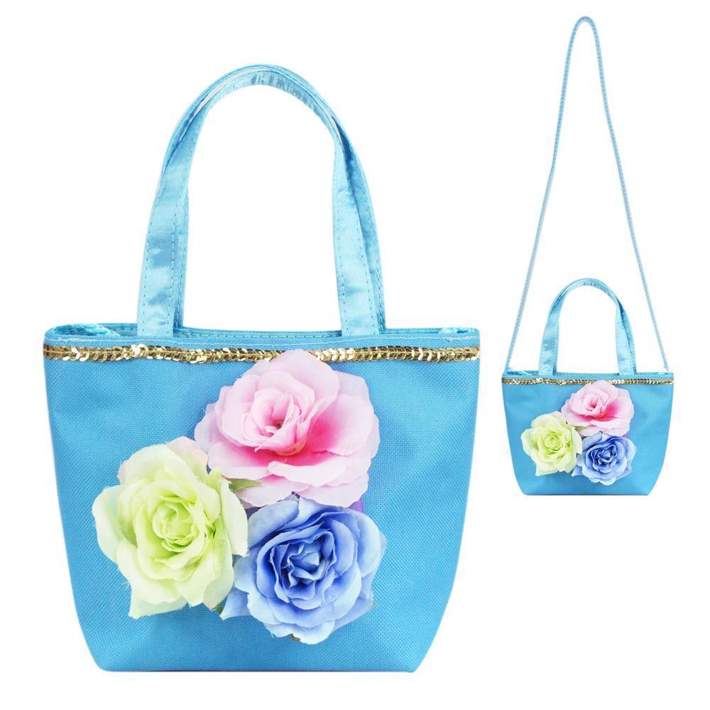 Into The Woods Flower Handbag-Blue - shop.pinkpoppy-usa.com