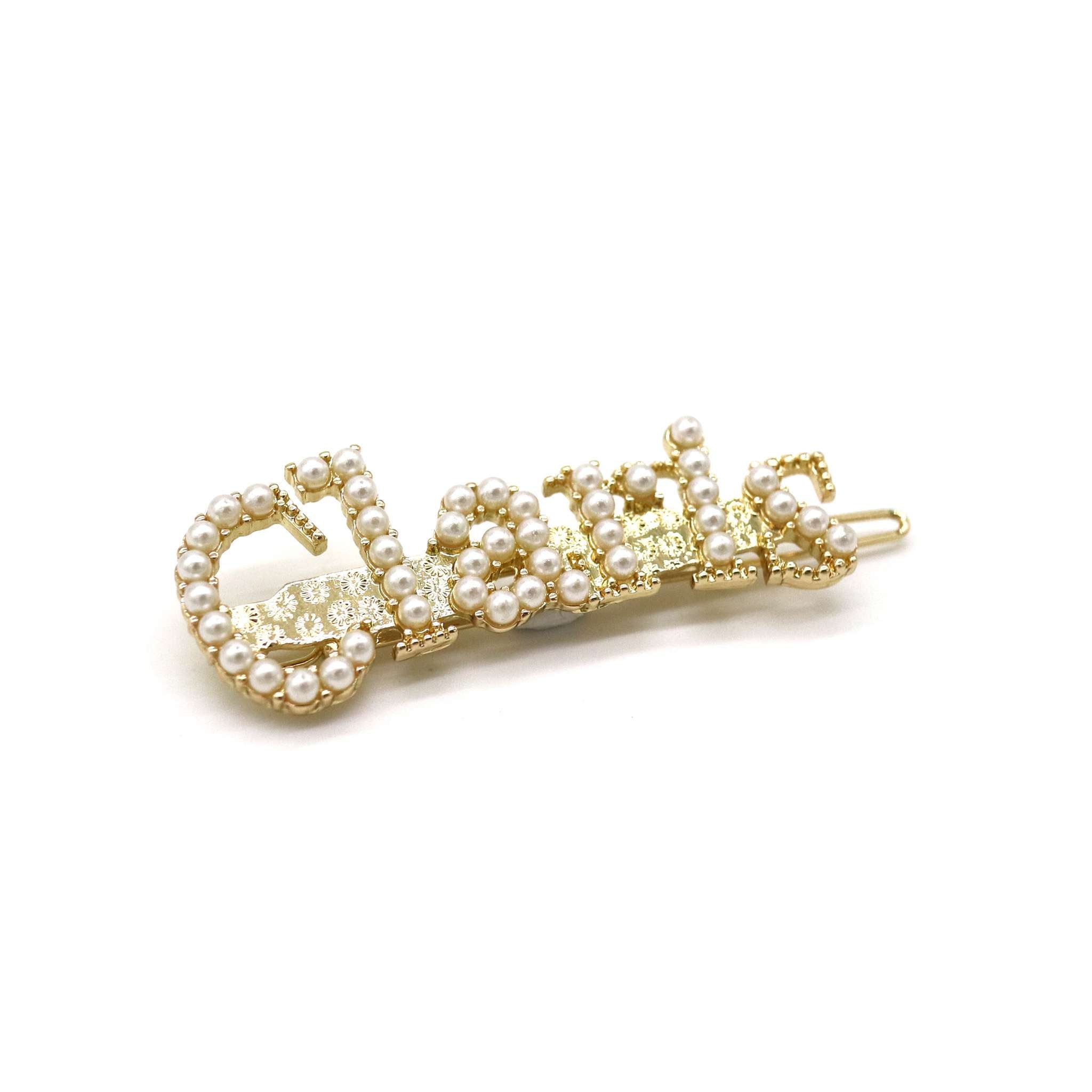 Claris Logo Pearl Hair Clip – Pink Poppy B2C USA