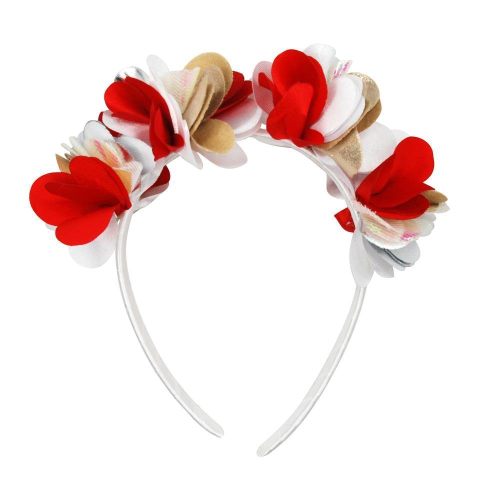Christmas Petal Headband-White - shop.pinkpoppy-usa.com