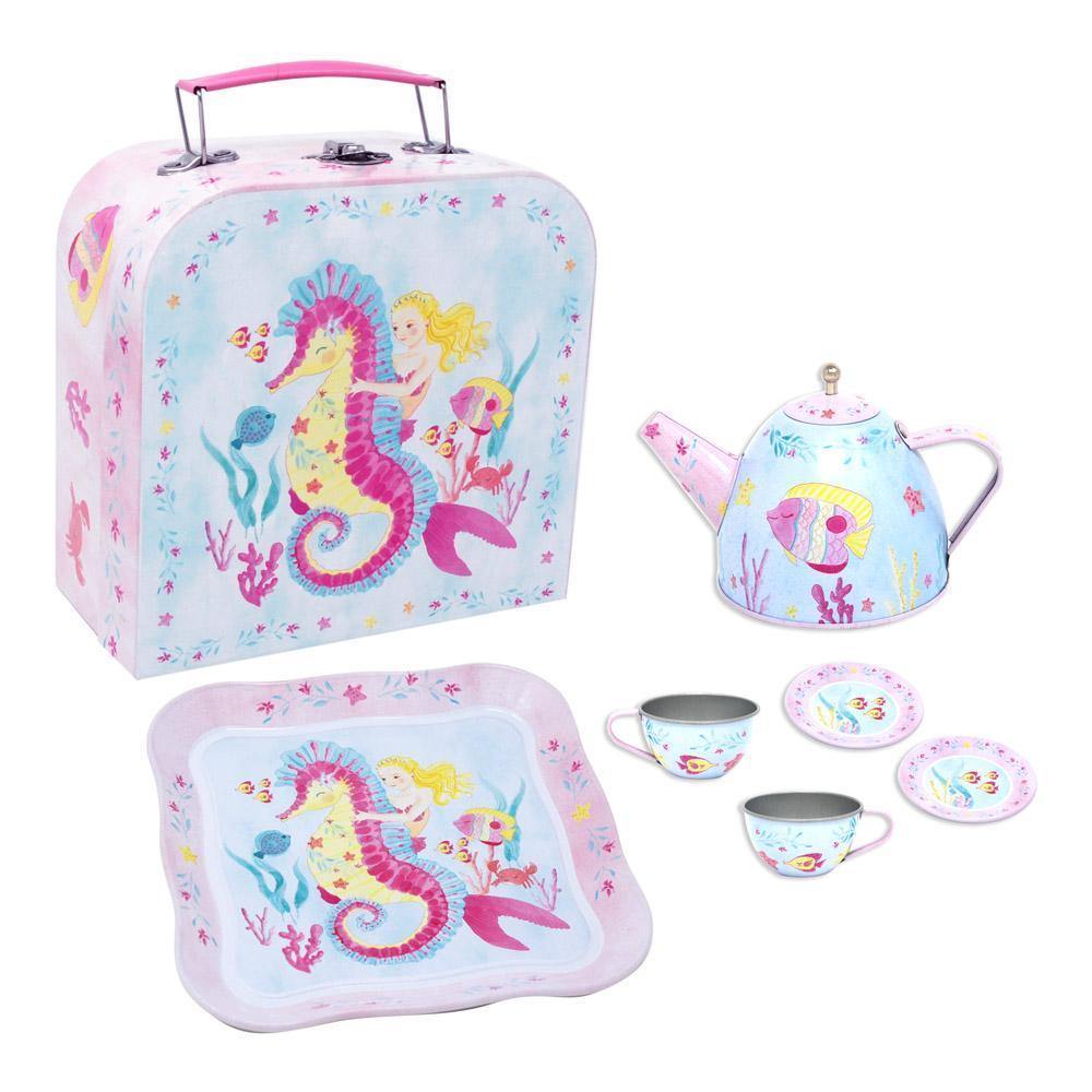 Wish Upon A Starfish Tin Teaset In Mcase - shop.pinkpoppy-usa.com
