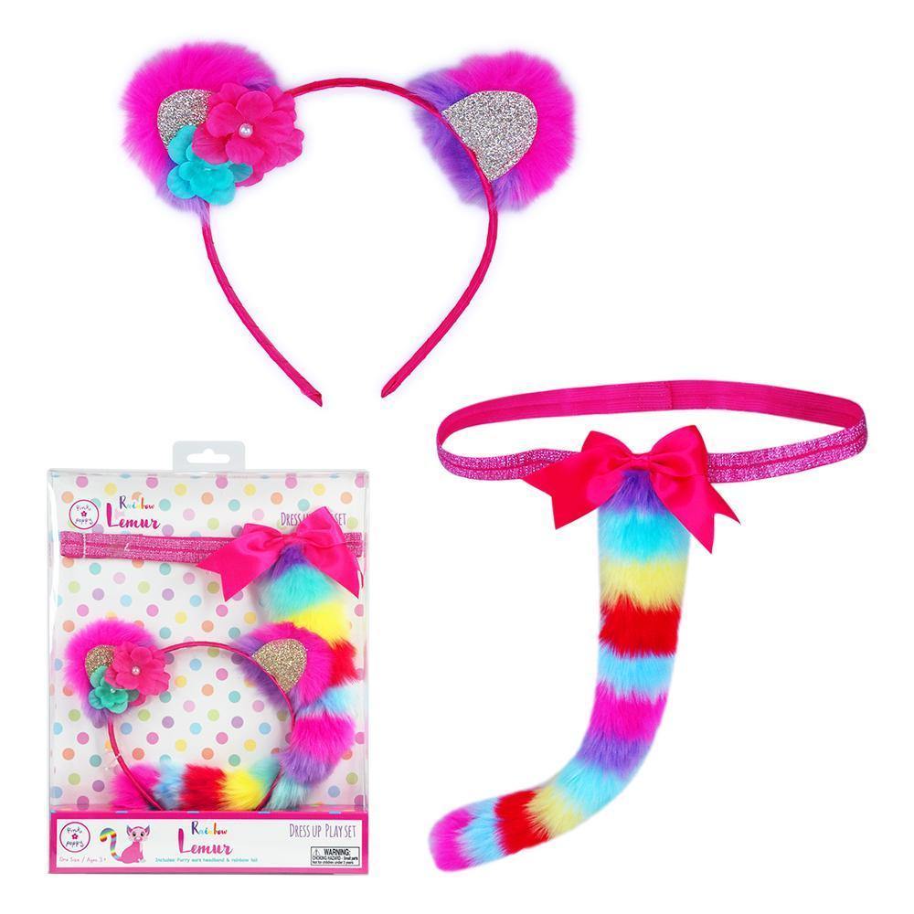 Rainbow Lemur Ear & Tail Set - shop.pinkpoppy-usa.com