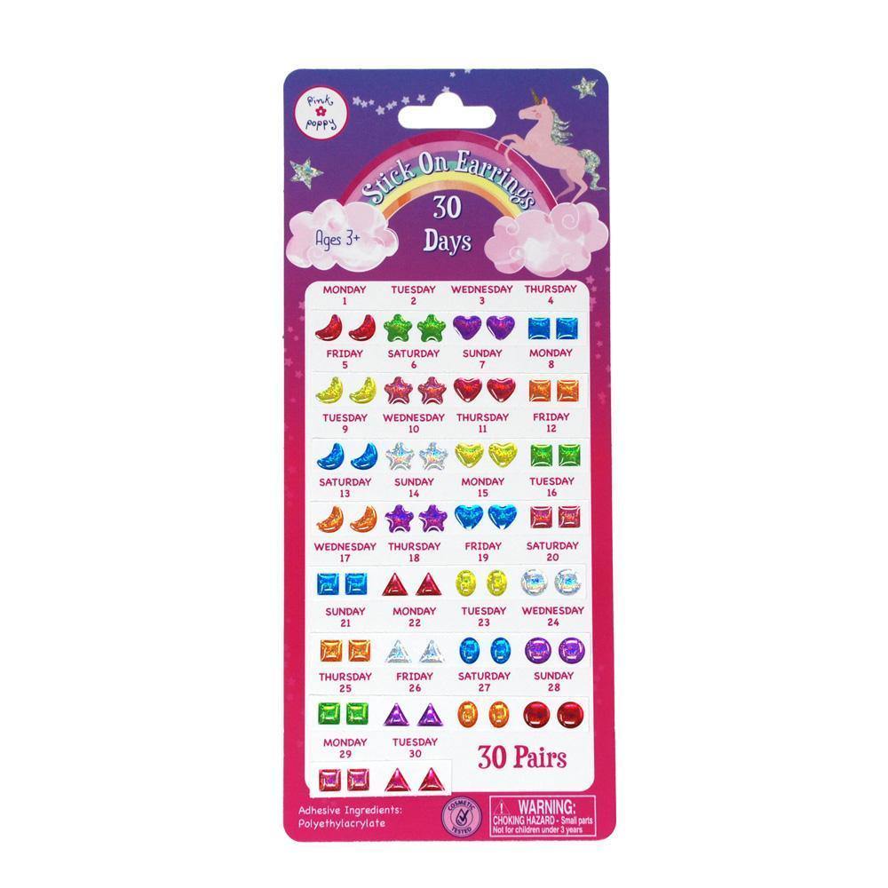 Be Yourself Stick On Earrings 30 Pack Multicoloured