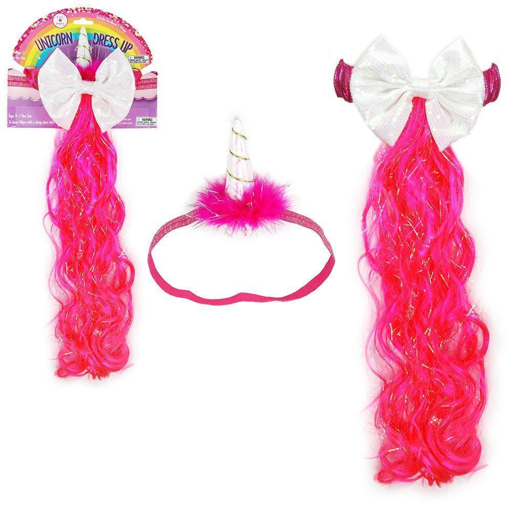 I Love Unicorns Horn & Tail Set-Hot Pink - shop.pinkpoppy-usa.com