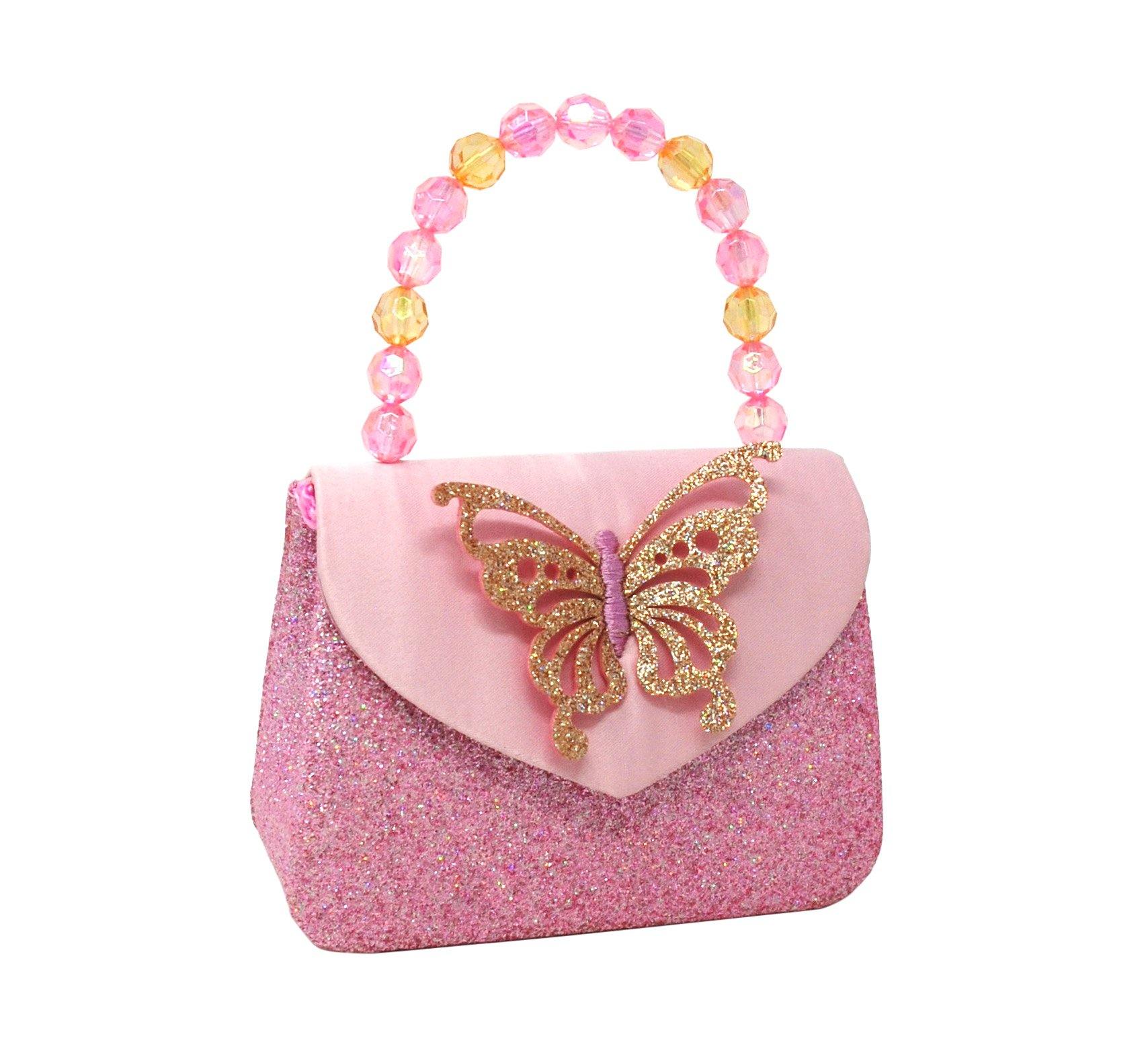 Small Butterfly Pouch Satin Bag in Shocking Pink – Krista K Boutique