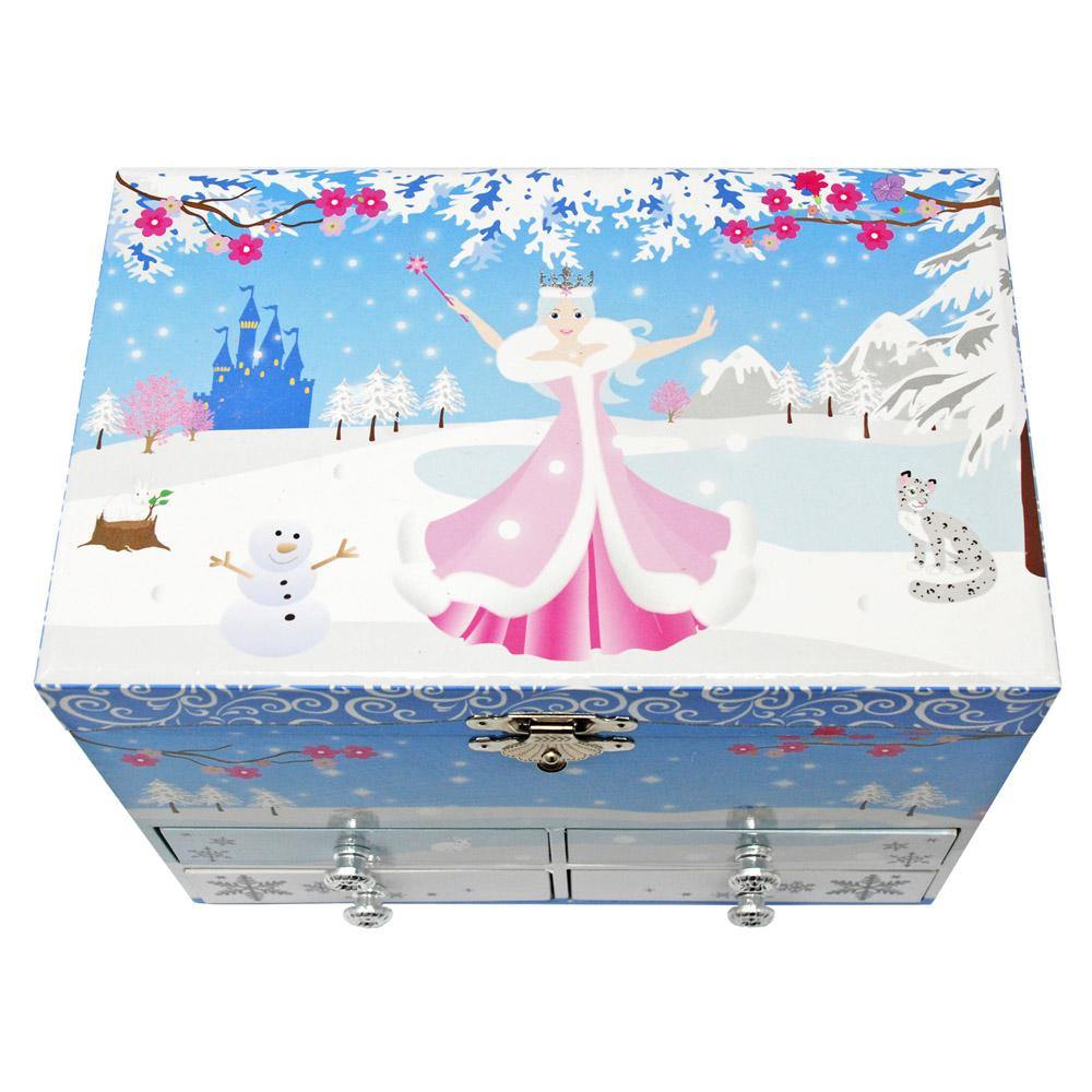 Snow Princess Medium Music Box-Blue - shop.pinkpoppy-usa.com