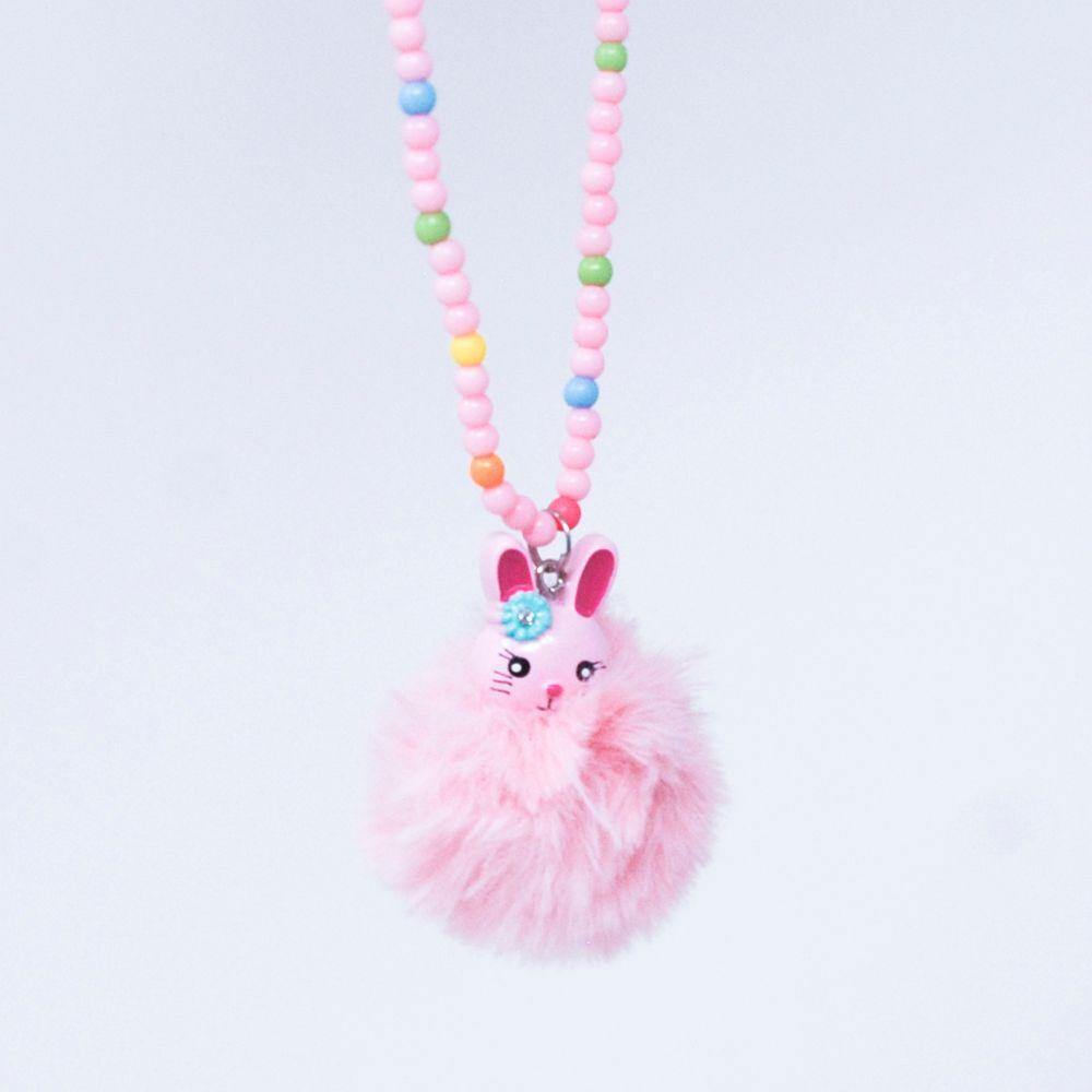 Pom Pom Bunny Necklace - shop.pinkpoppy-usa.com
